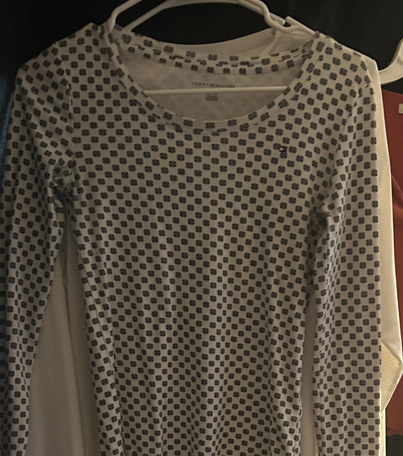 Tommy Hilfiger Women's Long Sleeve Geometric Print Top