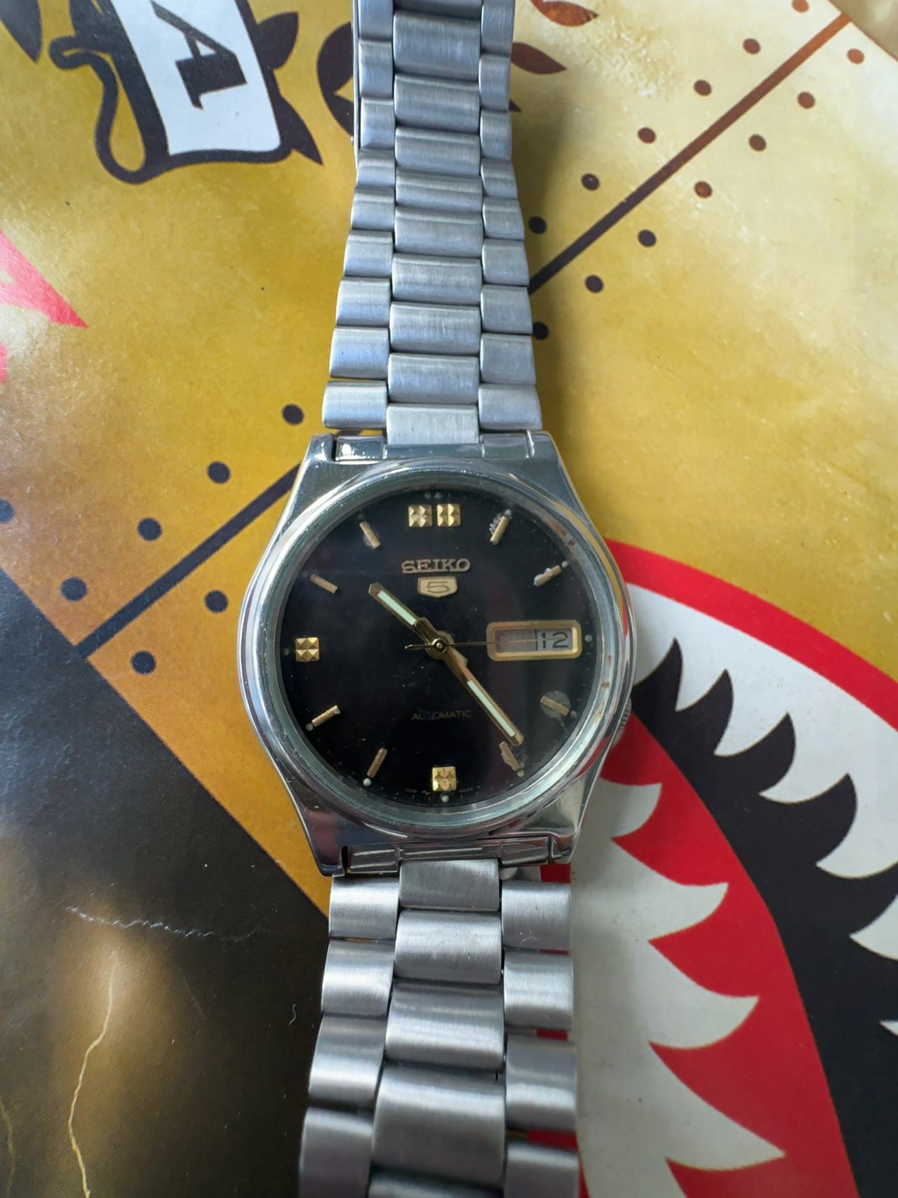 Seiko 5 Automatic 7009-3170 Stainless Steel Black Dial