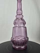 Vintage Amethyst Glass Genie Bottle Decanter - Image 1
