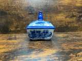 Blue and White Porcelain Miniature Lidded Dish - Image 2