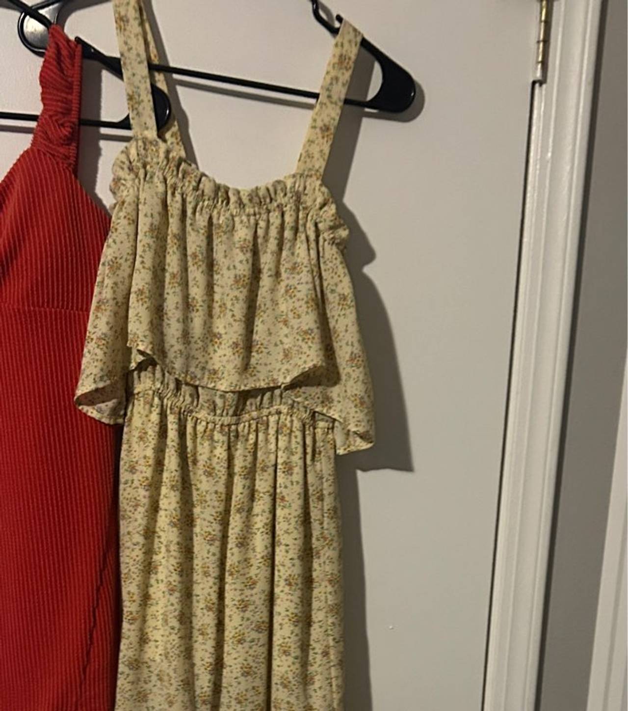 Yellow Floral Ruffle Sun Dress