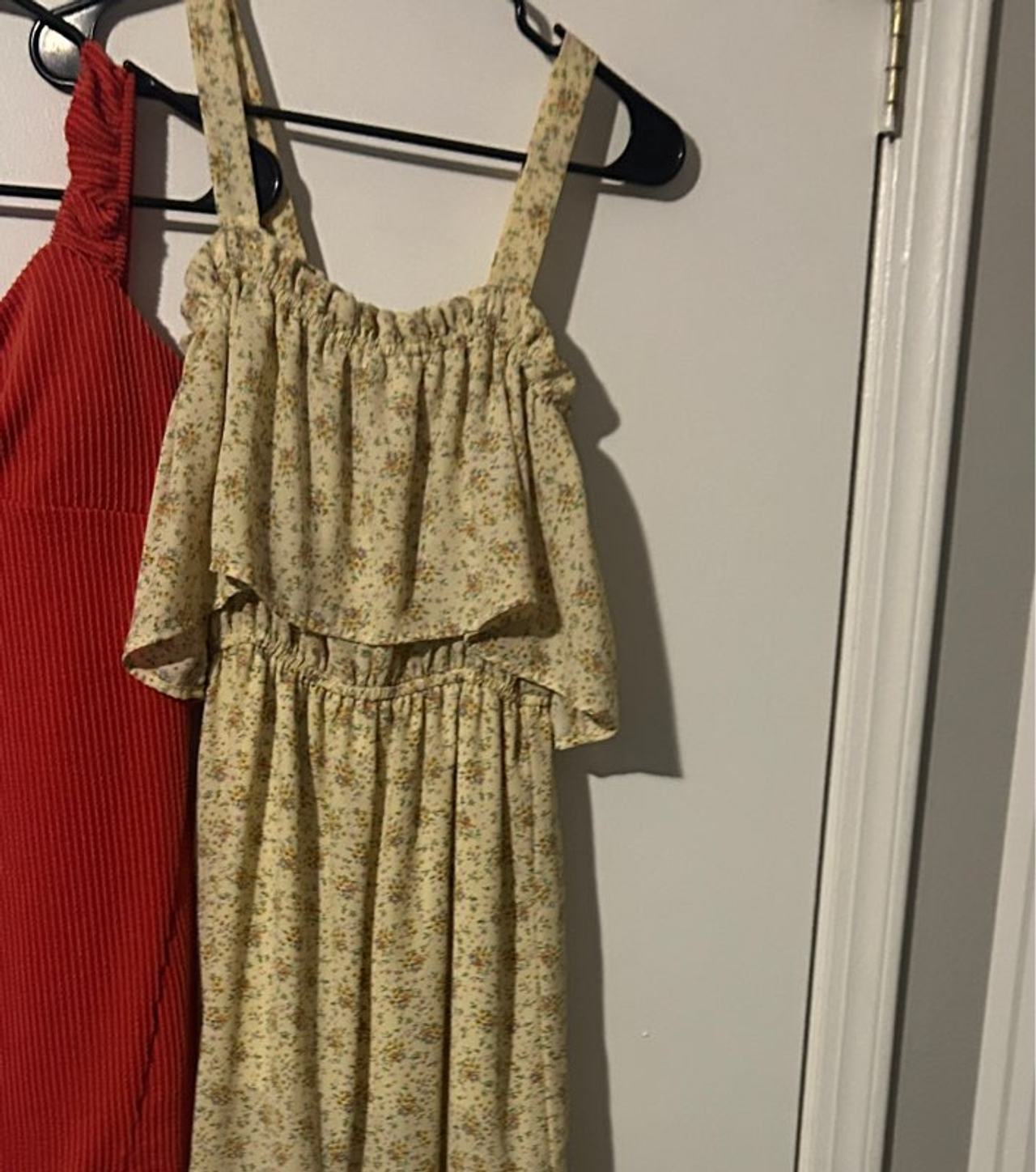 Yellow Floral Ruffle Sun Dress