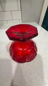 L.E. Smith Moon and Star Ruby Red Compote Dish - Image 5