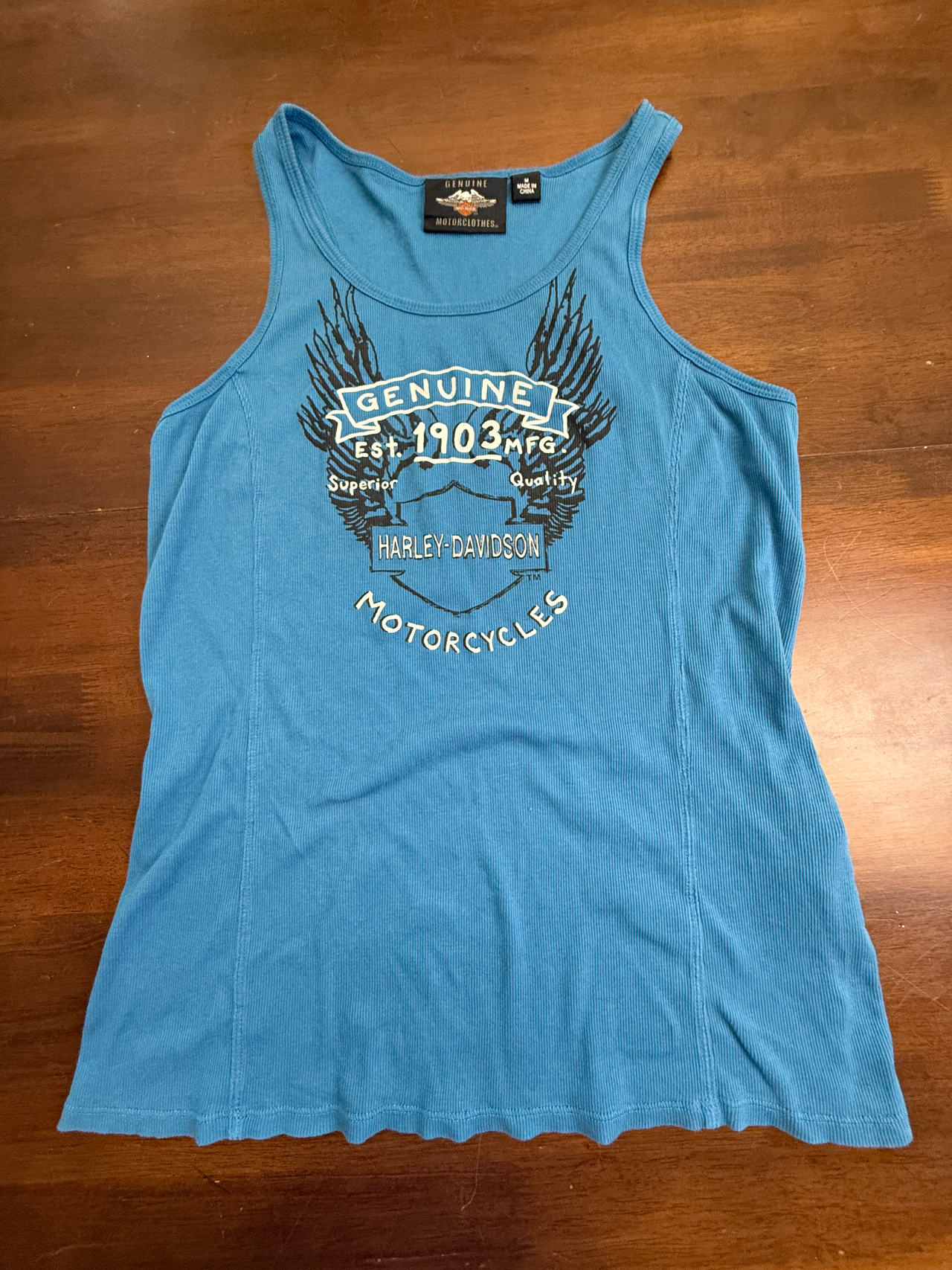 Harley-Davidson Women's Winged Logo Ribbed Tank Top Medium