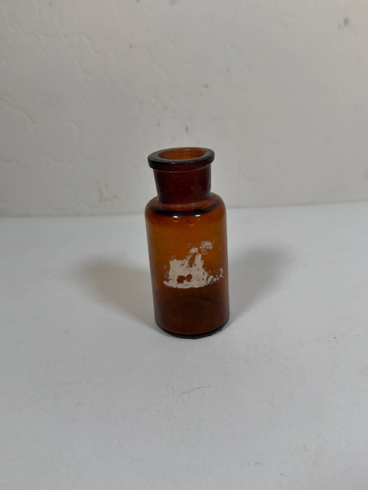 Vintage Amber Glass Medicine Bottle