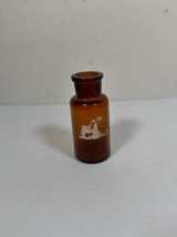 Vintage Amber Glass Medicine Bottle - Image 1