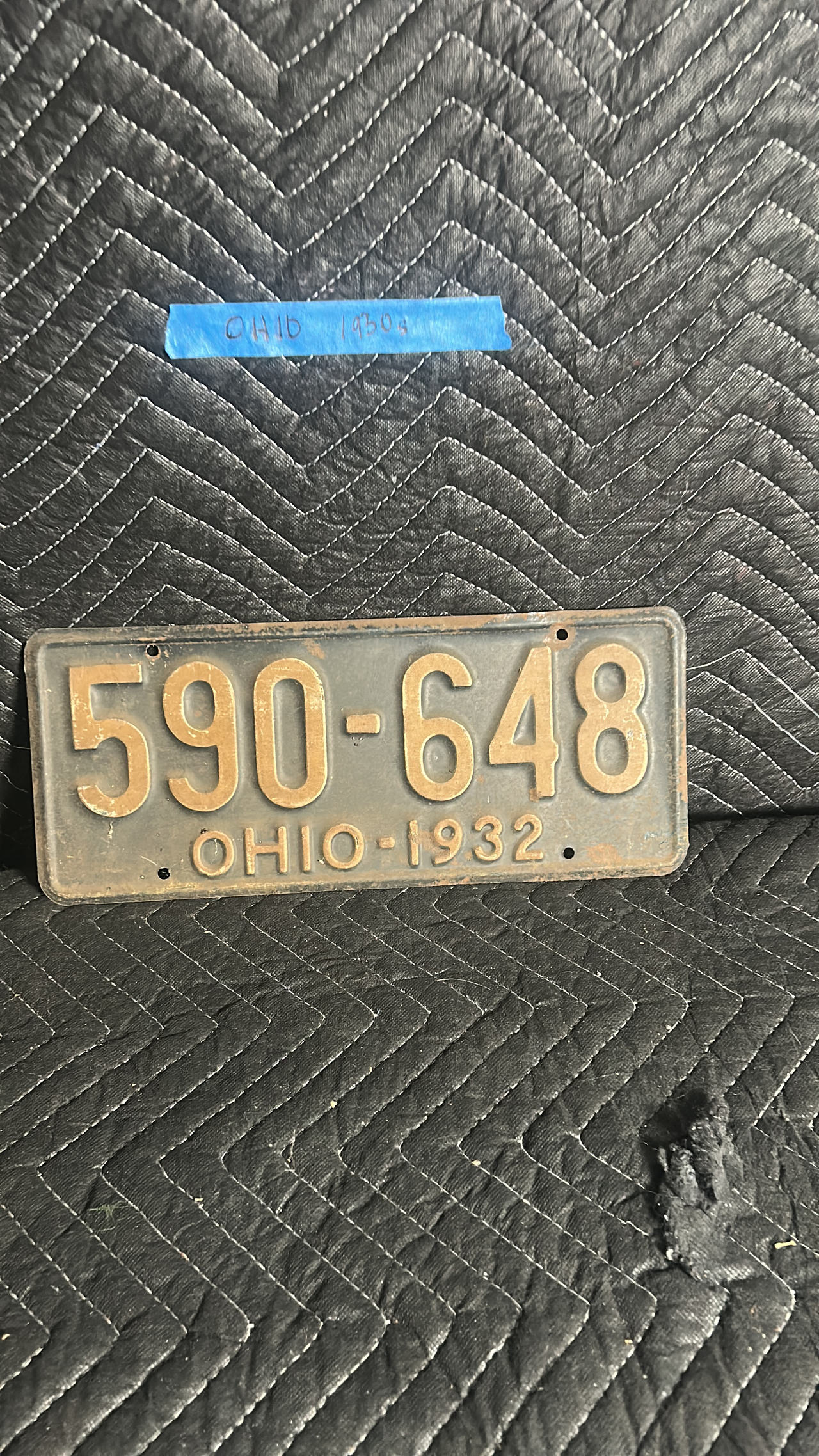 1932 Ohio License Plate