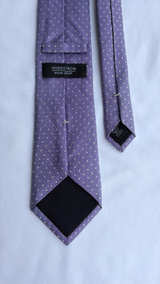 Nordstrom Men's Shop Purple Polka Dot Silk Tie - Image 1