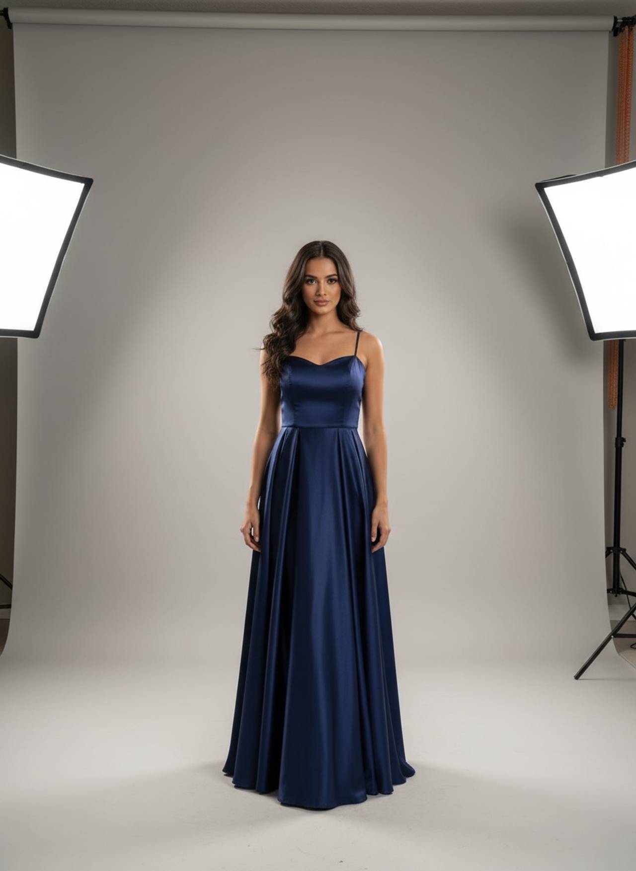 Satin Evening Gown