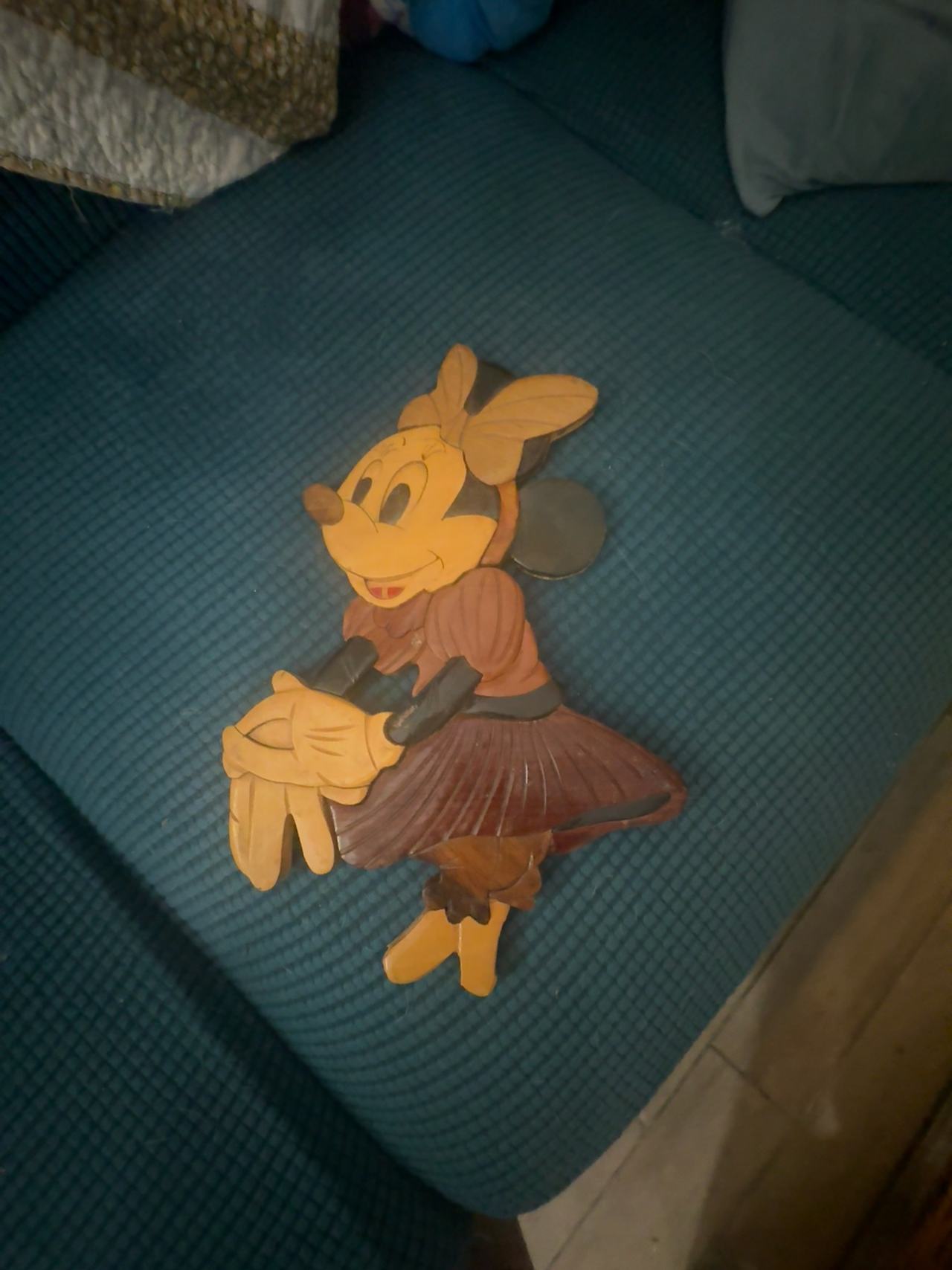 Disney Vintage Mickey Mouse Wooden Wall Sculpture
