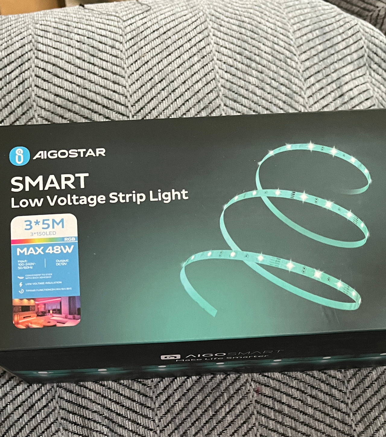 Aigostar Smart Low Voltage RGB LED Strip Light 15M