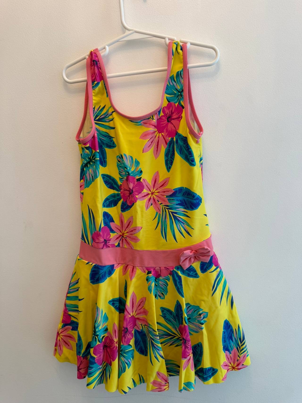 Girls Tropical Floral Swim Dress Size 12/13