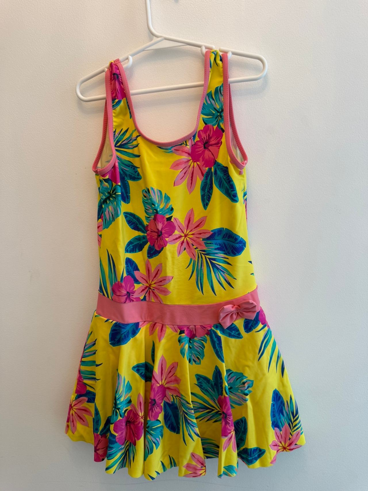 Girls Tropical Floral Swim Dress Size 12/13