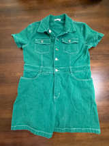 Riley Hubatka x Peppermayo Green Denim Romper - Image 1
