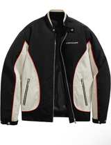 Crazyfire Men’s Vintage Racing Jacket Black Cream Red Size L NWT - Image 1