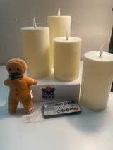 Flameless LED Pillar Candles with Remote - Image 1