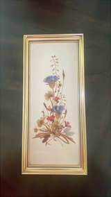 Framed Pressed Flower Art - Image 1