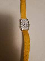 Peugeot Women's Tonneau Quartz Watch with Yellow Ribbon Strap - Image 2