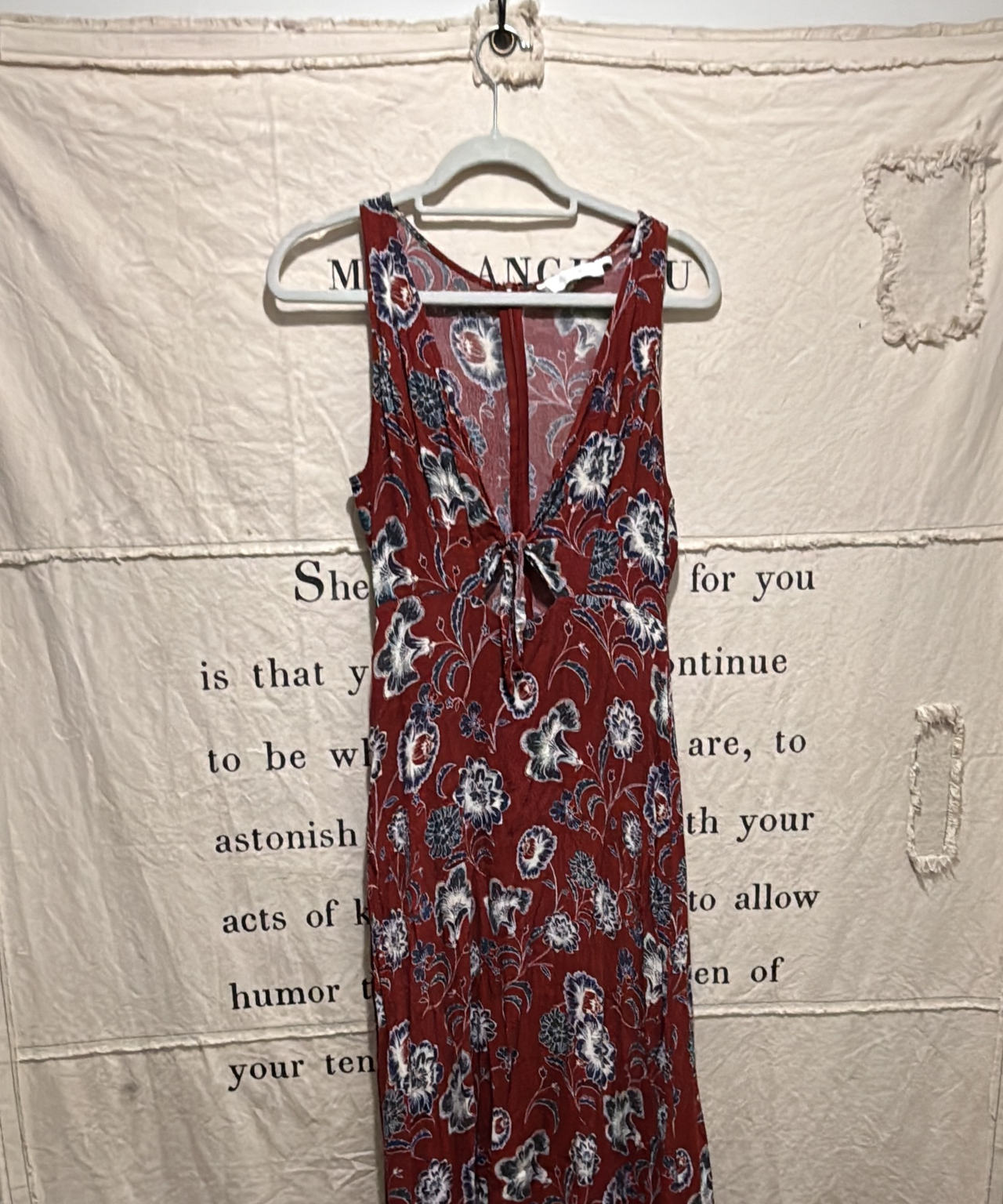 ASTR the Label Floral Tie-Front Maxi Dress medium