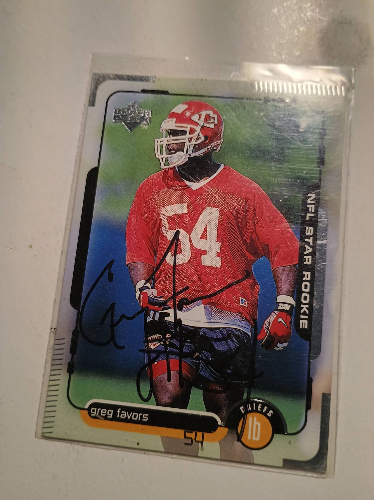 1998 Upper Deck Greg Favors Autographed Rookie Card