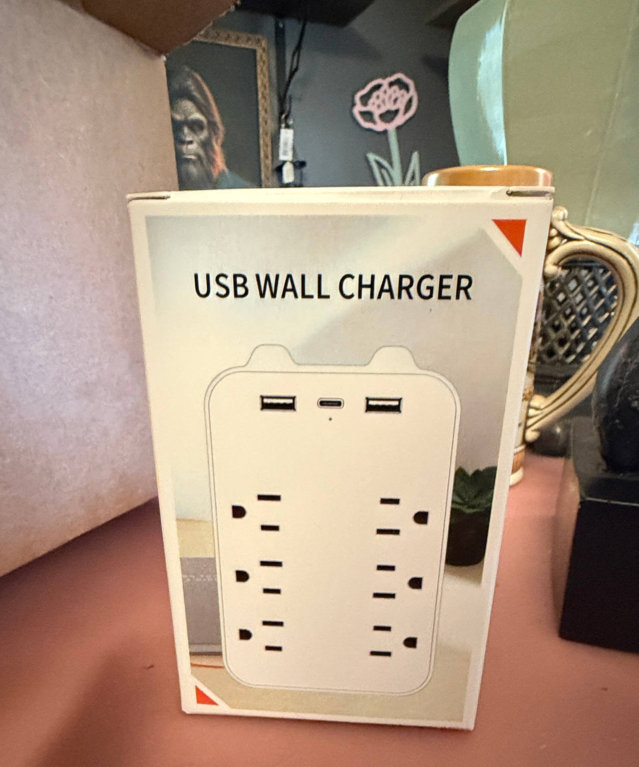 6-Outlet USB Wall Charger with USB-C Port