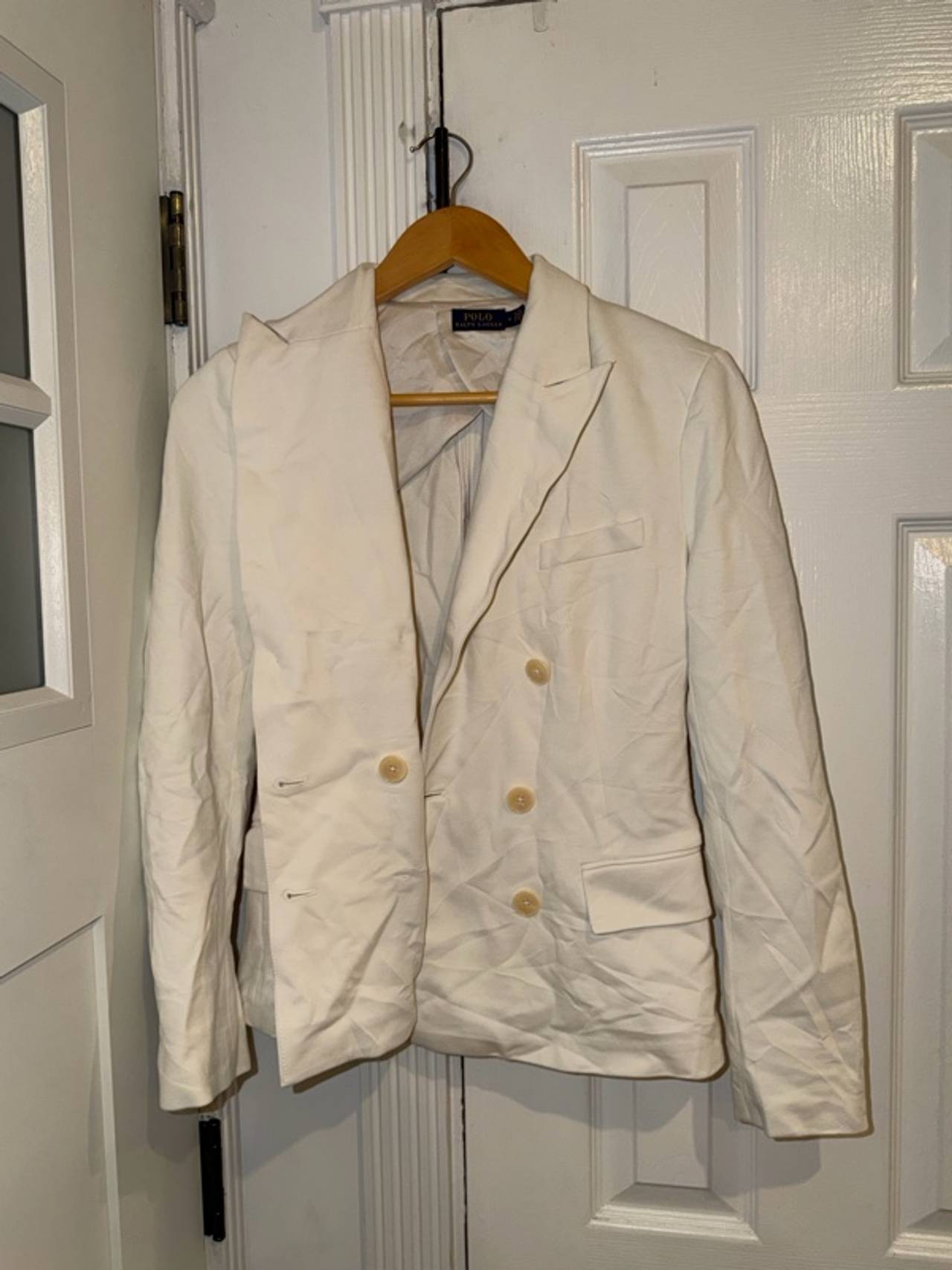 Ralph Lauren Polo Women's Linen Blazer Beige Size 4 