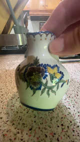 Carvalhinho Porto Hand-Painted Ceramic Vase - Image 2