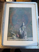 Vintage Asian Buddha Wall Art Framed Print New York Graphic Society Zen 25 x 32’ - Image 1