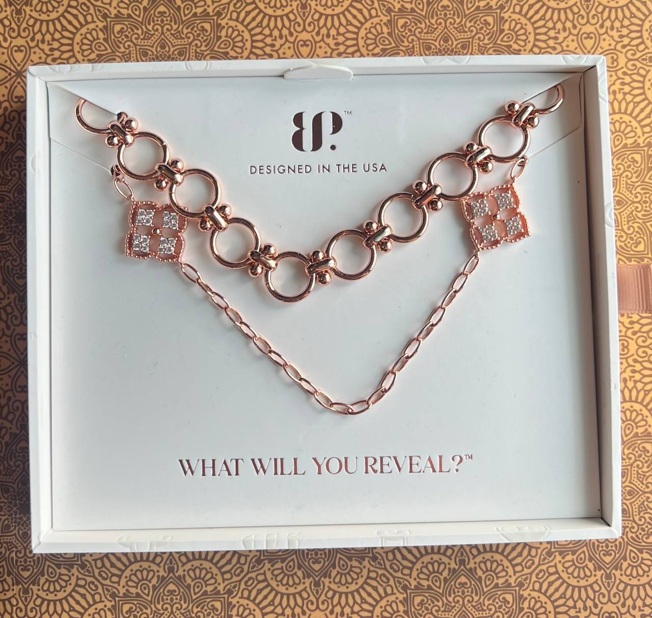 Bomb Party Rose Gold Layered Clover Bracelet