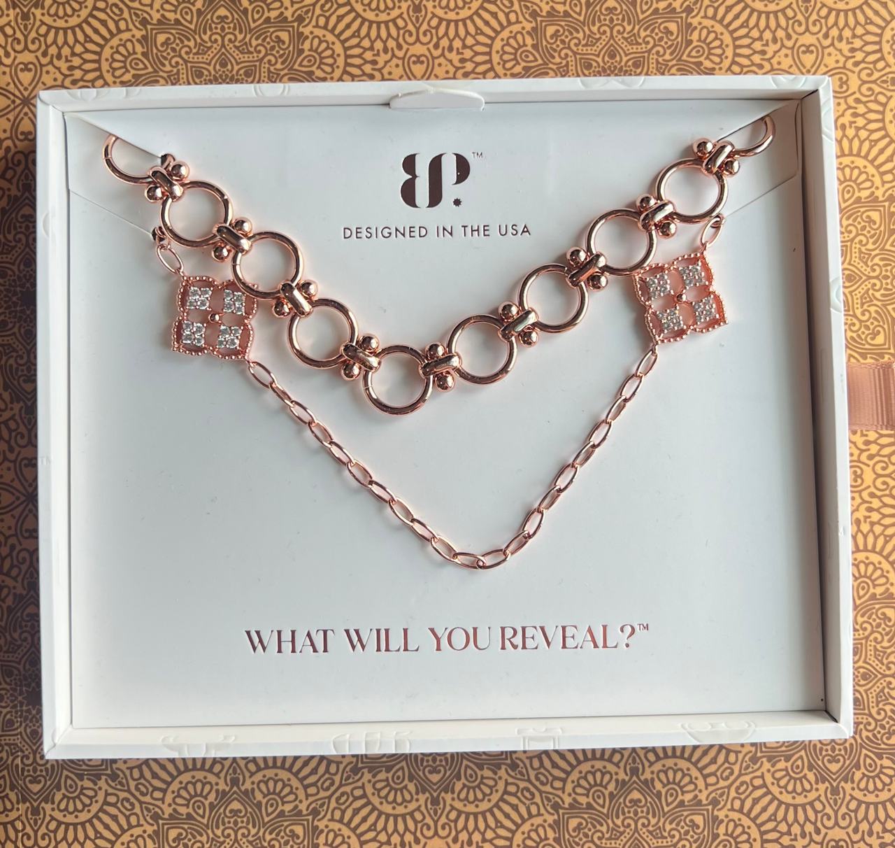 Bomb Party Rose Gold Layered Clover Bracelet