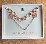 Bomb Party Rose Gold Layered Clover Bracelet - Image 1