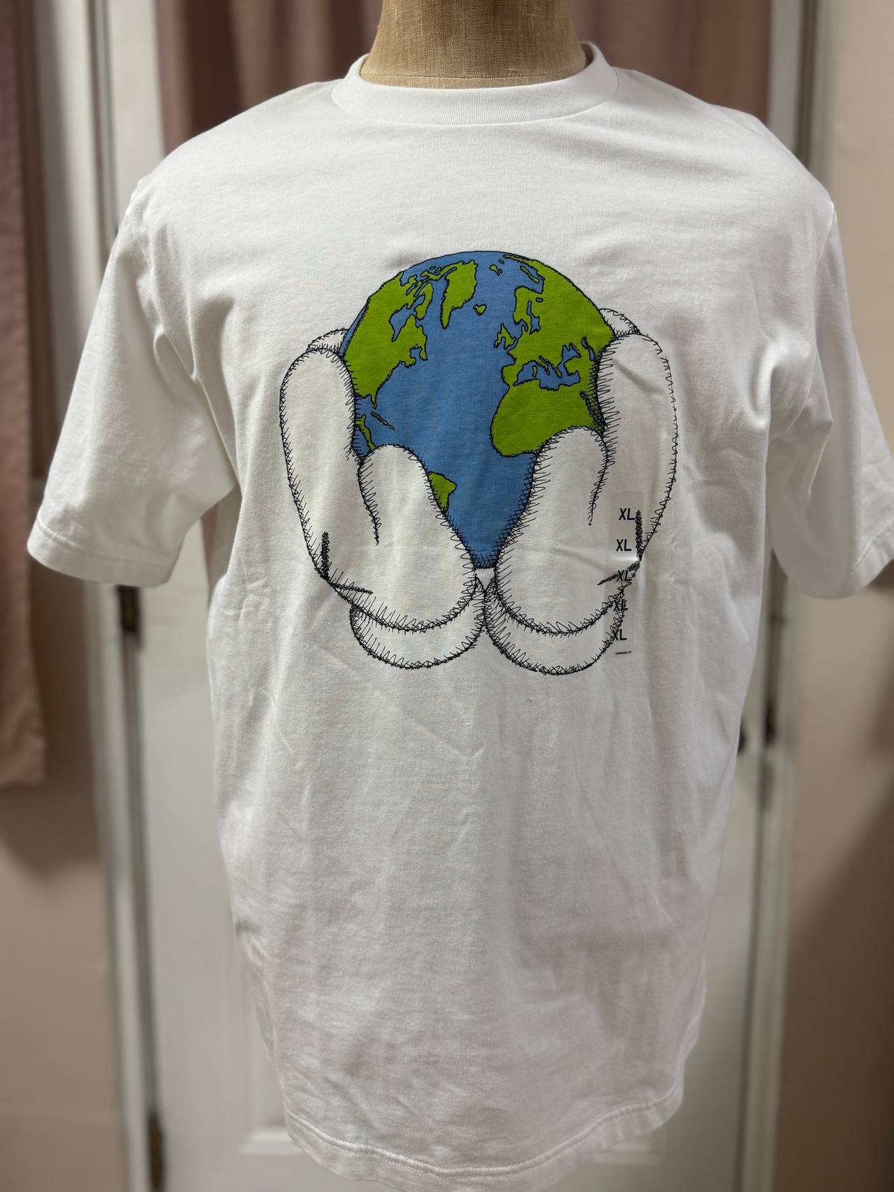 KAWS x CPFM x Kid Cudi Earth T-Shirt White