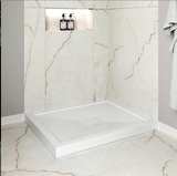 Acrylic Shower Base with Center Drain and Drain Assembly - Image 3
