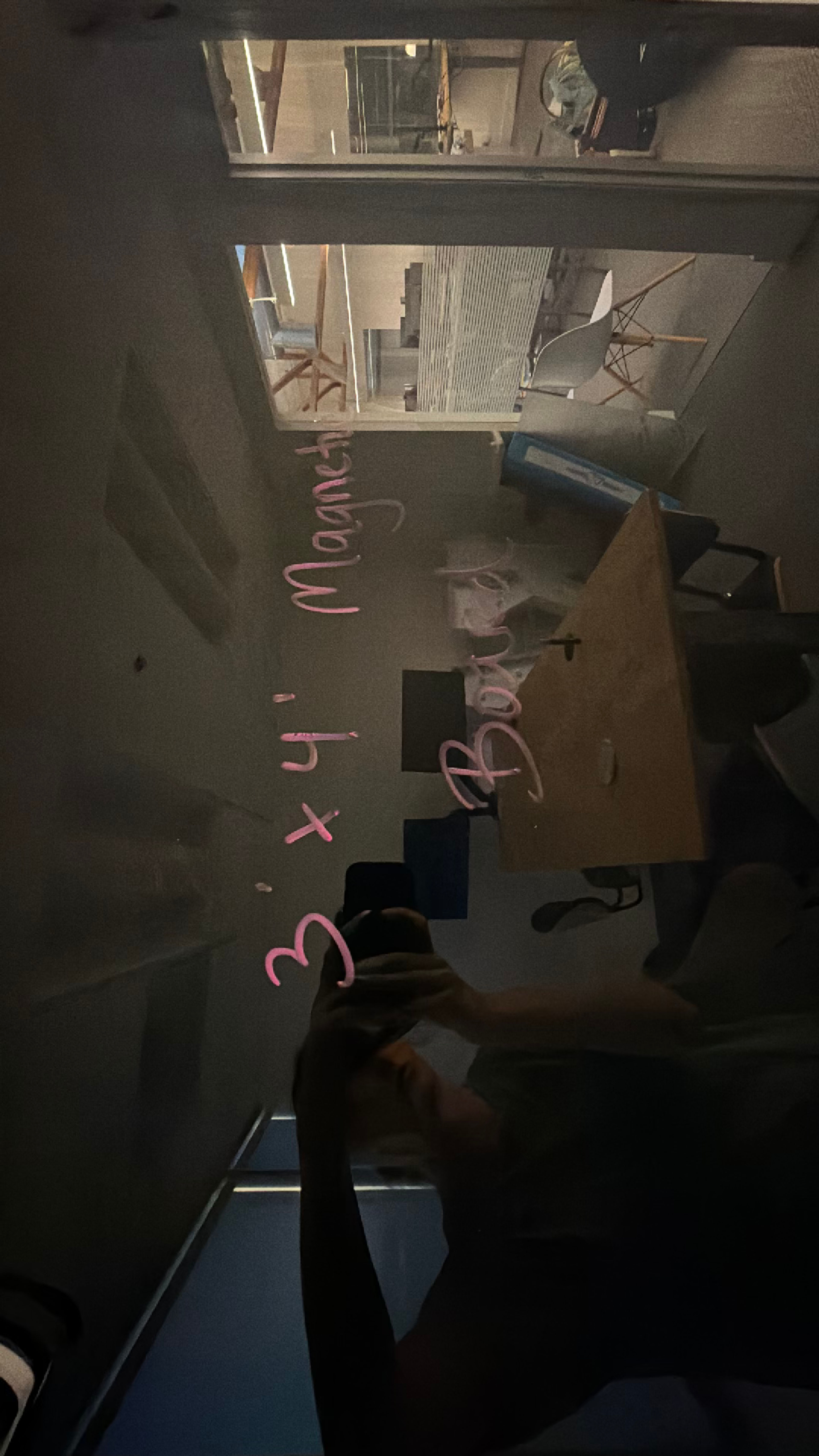 Uline 3' x 4' Magnetic Black Dry Erase Board - Image 3