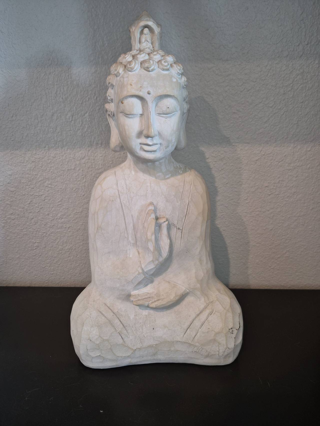 White Seated Buddha Statue