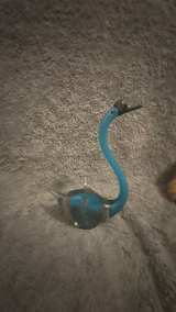 Murano Style Art Glass Bird Blue Aventurine Gold Fleck Swan Figurine Vintage - Image 2