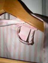 Victoria's Secret Pink Stripe Satin Robe - Image 2