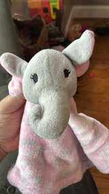Carter's Child of Mine Pink Elephant Leopard Print Security Blanket Lovey - Image 3