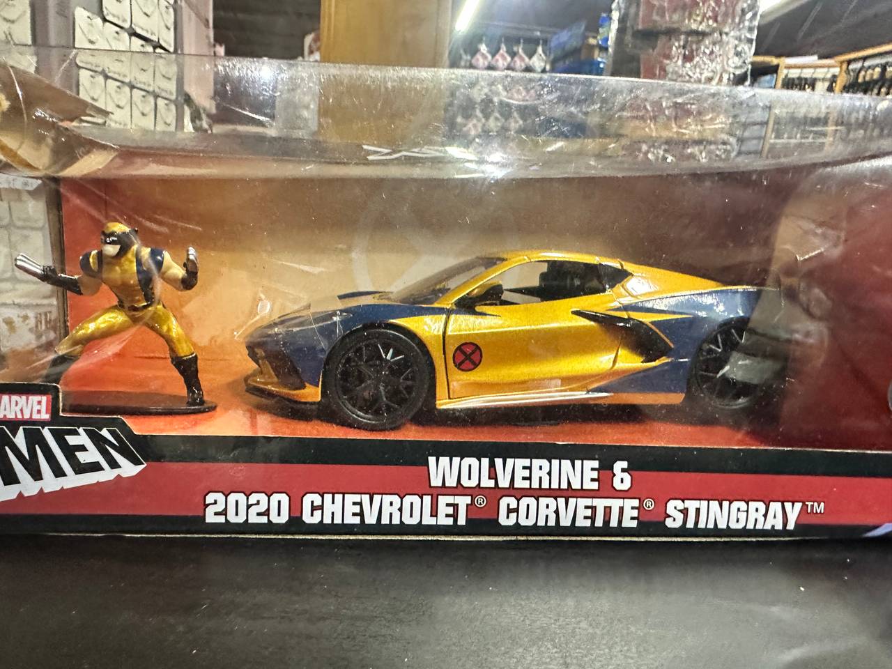 Jada Toys Marvel X-Men Wolverine & 2020 Chevrolet Corvette Stingray 1:24 Die-cast Car & Figure
