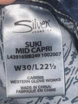 Silver Suki mid Capri size 30 22 length   - Image 4