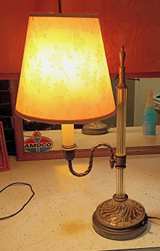 Vintage Brass and Glass Table Lamp - Image 2