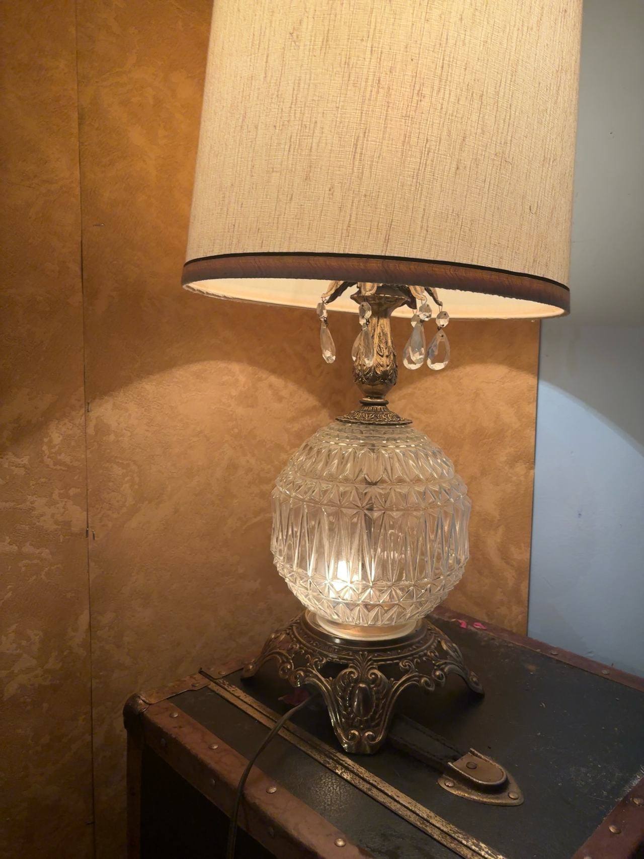 Vintage Crystal Table Lamp