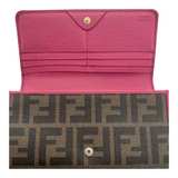 Fendi Zucca Pink and Brown Continental Wallet - Image 6