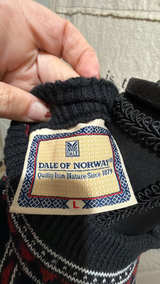 Dale of Norway Black & White Fair Isle 1/4 Zip Sweater - Image 4