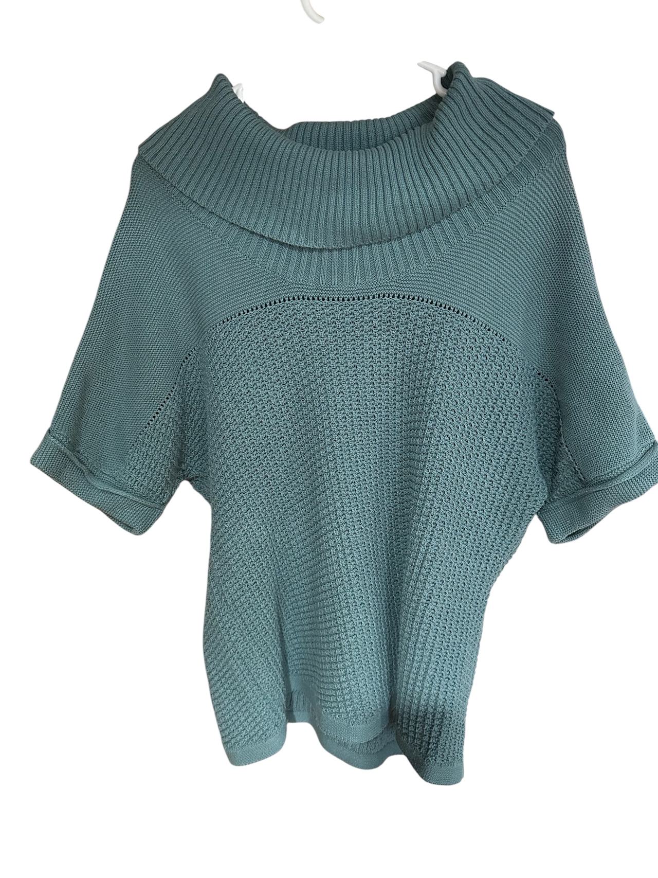 Coldwater Creek Mid Sleeve Cowl Neck Knit Sweater