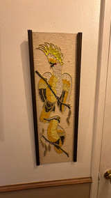 Mid-Century Modern Gravel Bird Wall Art - Image 2