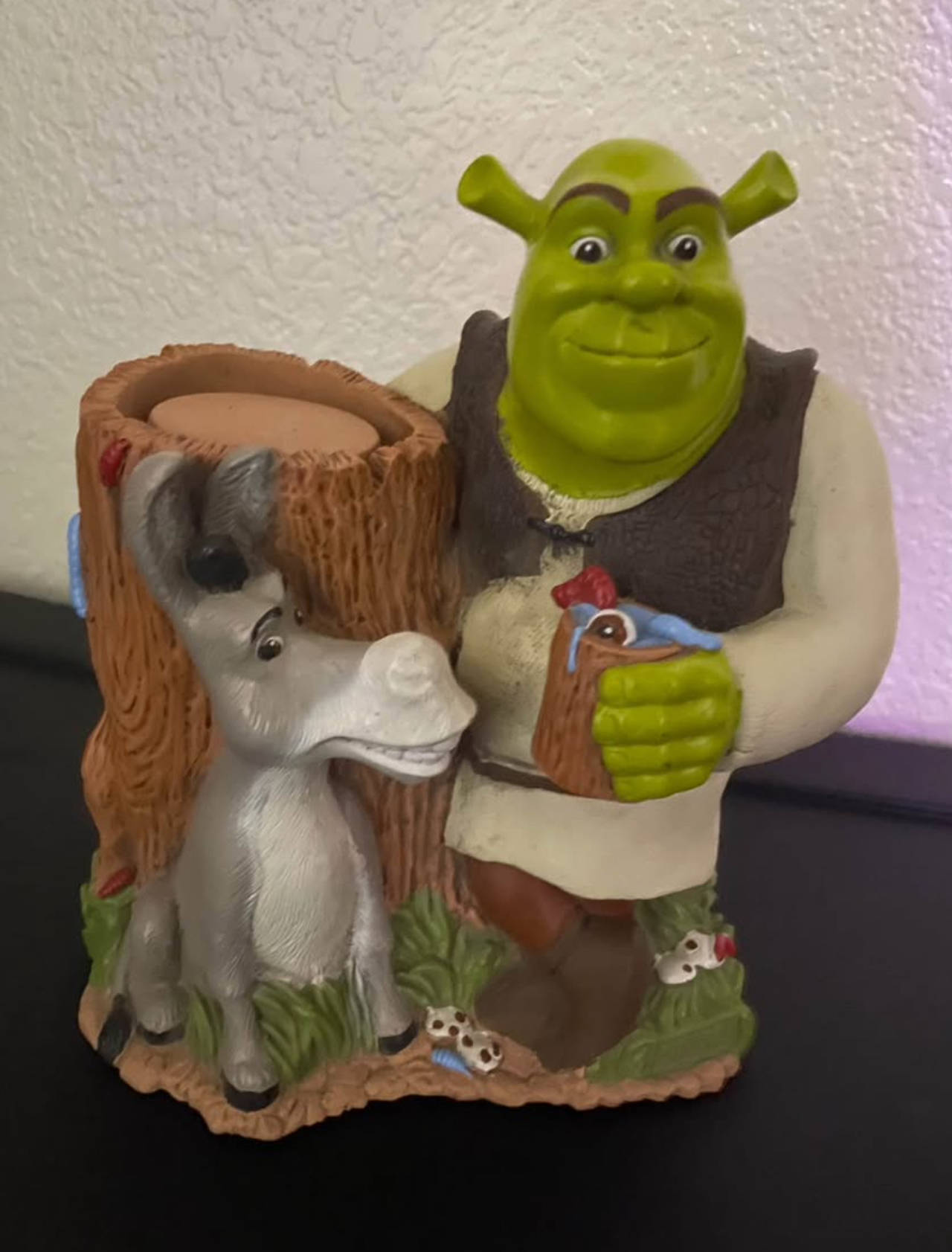 Shrek and Donkey Ceramic Candle Holder