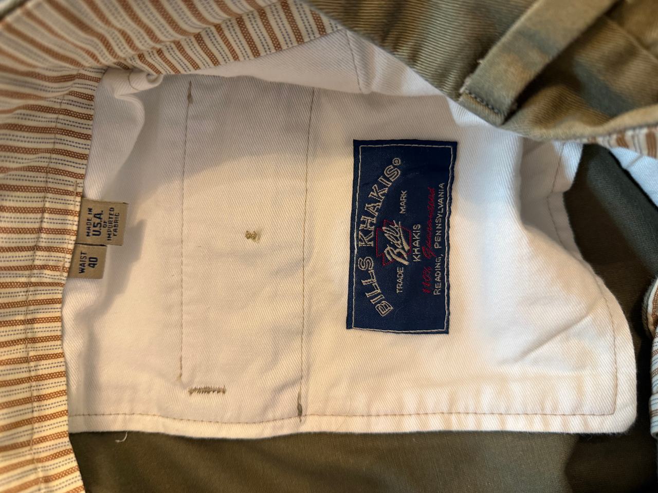 Bills Khakis Cotton Twill Pants