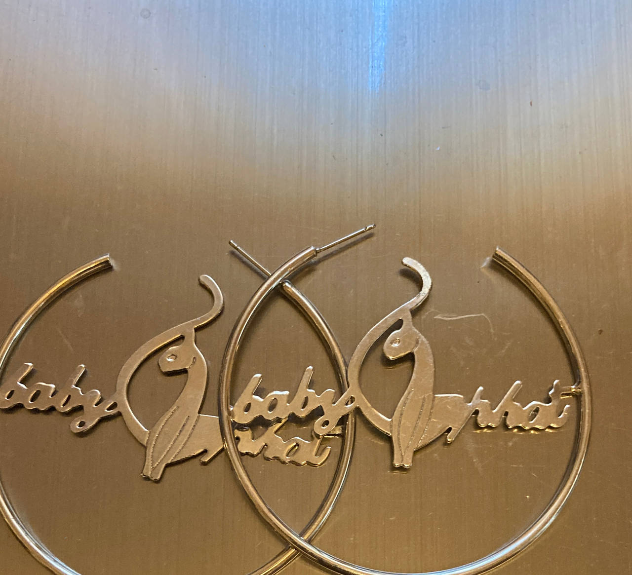 Baby Phat Logo Hoop Earrings