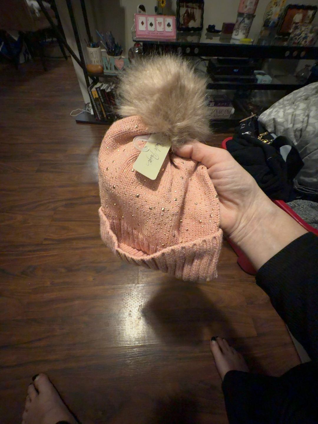Pink Pom-Pom Beanie